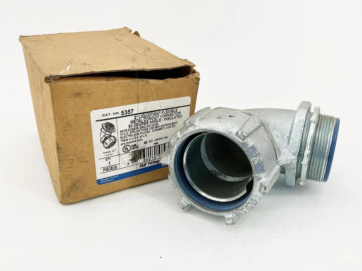 New Thomas & Betts 5357 2" Liquidtight Flexible Metal Conduit 90 Degree Angle