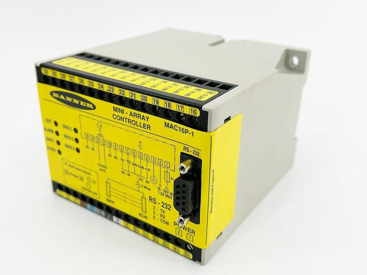Banner Engineering MAC16P-1 Controller 16 Discrete PNP Outputs 30VDC 57369