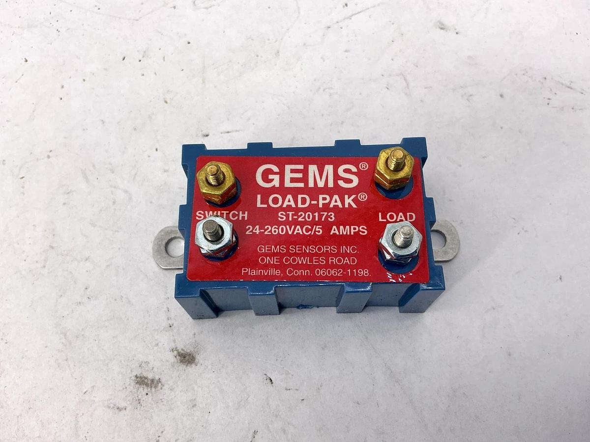 New Gems Sensors 20173 Load-Pak Relay 120/240V-5A Terminal