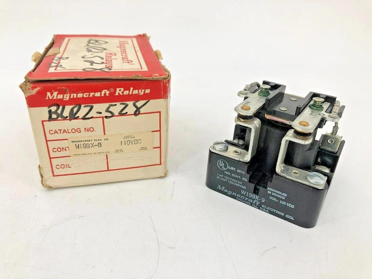 Used Magnecraft W199X-9 Power Relay 110VDC New Surplus