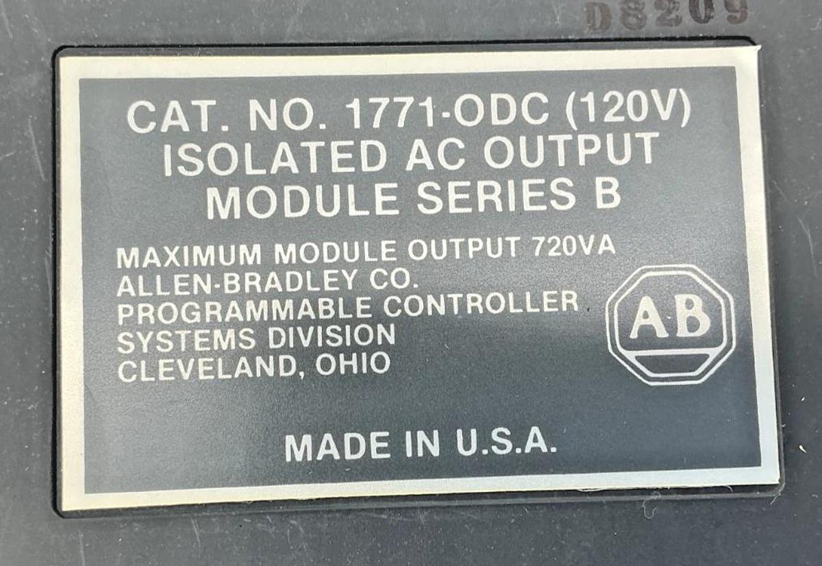 Used Lot of 2 Allen Bradley 1771-ODC Ser B Isolated AC Output Module 6-Channel 120VAC