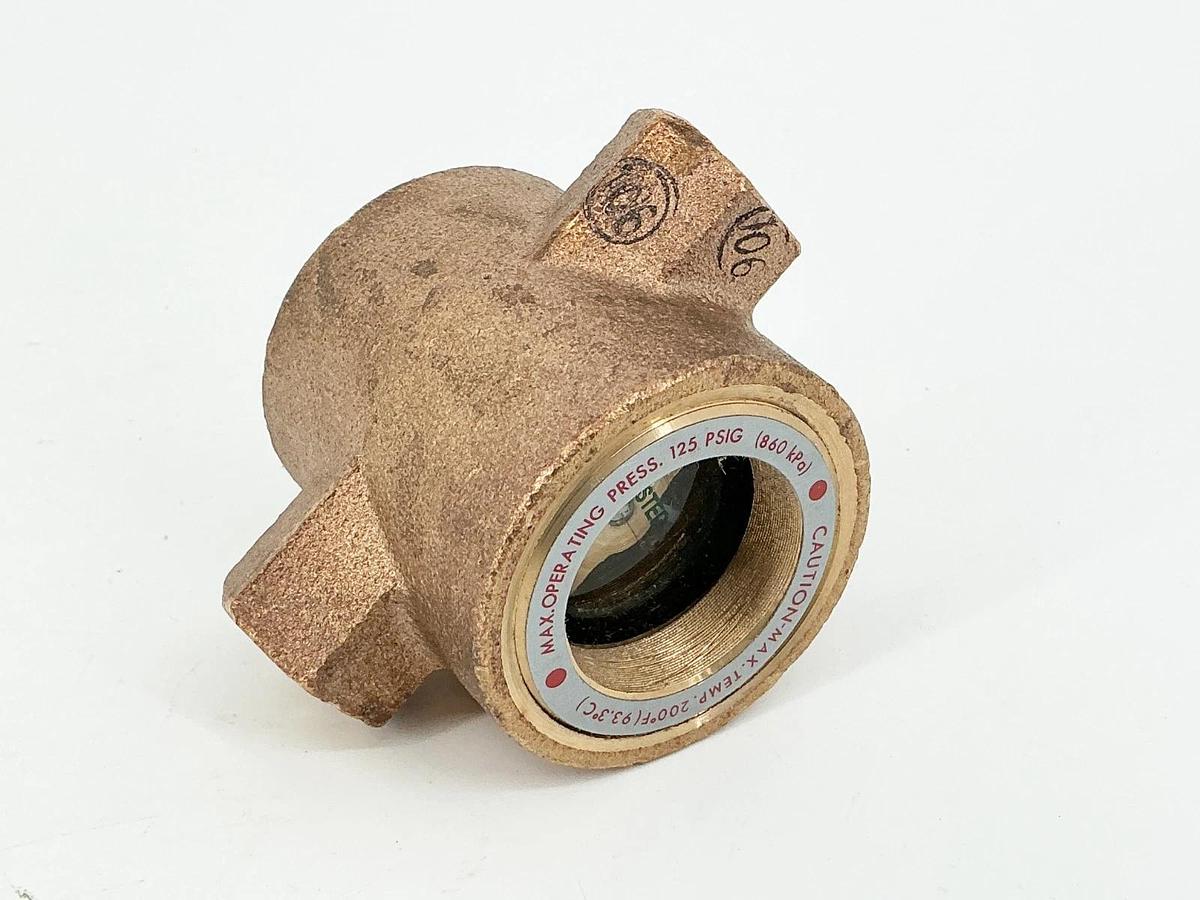 New Midwest SFI-300-1/4 Sight Flow Indicator 125PSIG 200F