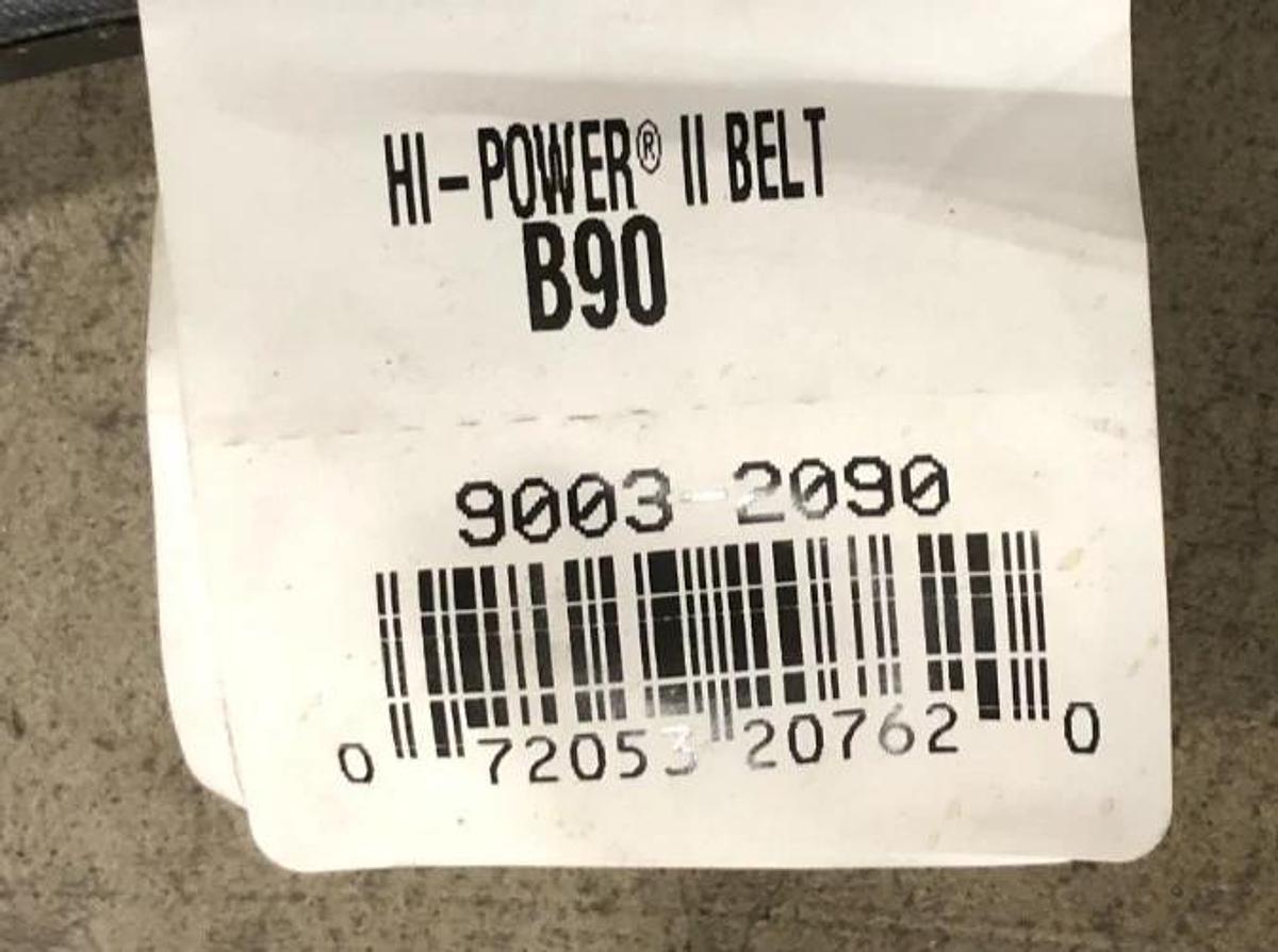 Lot of 2 New Gates B90 Hi-Power II V-Belts 9003-2090 - No Box