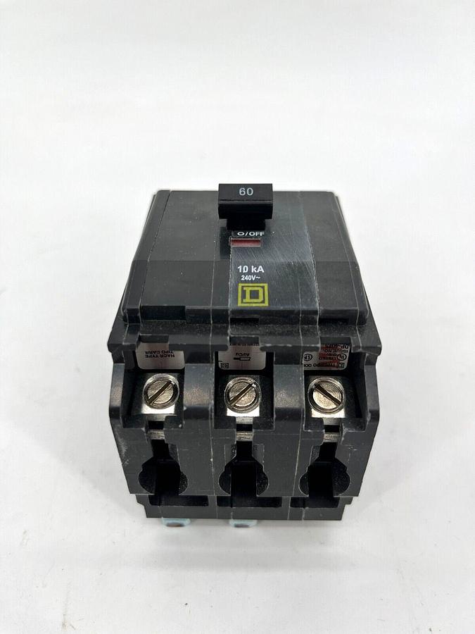New Square D QOB360 Bolt-On Circuit Breaker 60A 120/240VAC 3P - No Box