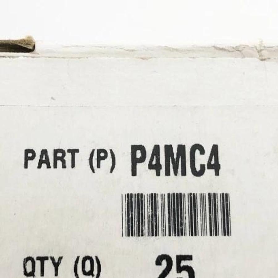Lot of 2 New Parker P4MC4 Polypropylene Male Connector Fittings 1/4" - No Box