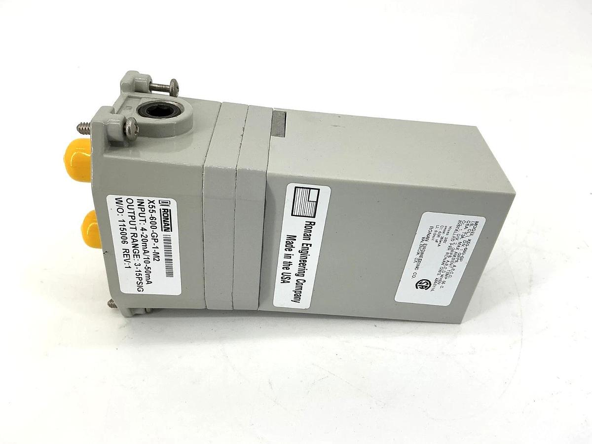 New Ronan Engineering X55-600-GP-1-M2 Current to Pressure Transducer 3-15PSIG