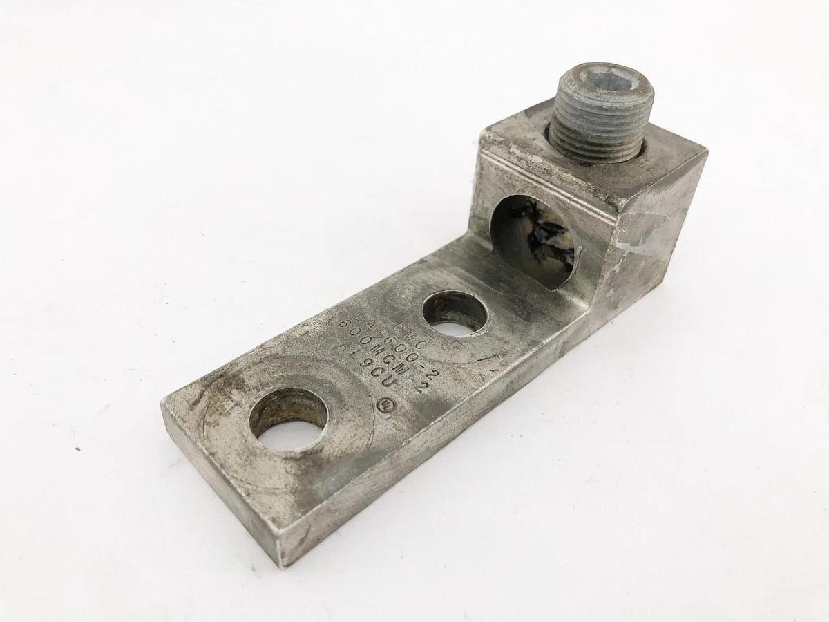 Used Lot of 3 CMC LA-600-2 Mechanical Connector Lugs 600MCM-2 AL9CU