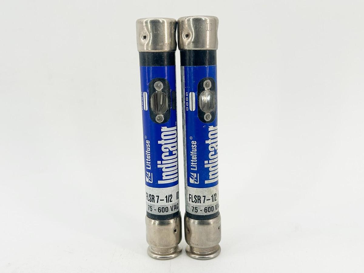 New Lot of 2 Littelfuse FLSR7-1/2 Time Delay Dual Element Fuse 7.5A 600V Class R