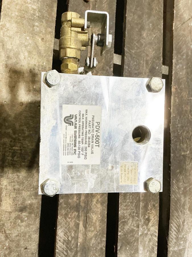 Used Vanair Systems inc 39-0284 Pneumatic Drain Valve 250PSIG 150F Deg PDV-500T