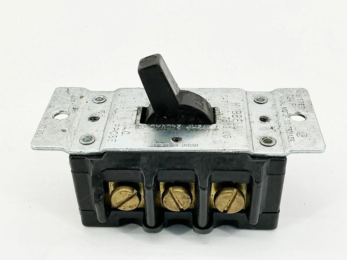 Used Hubbell 7810UD Manual Motor Switch 600V 20HP 30A