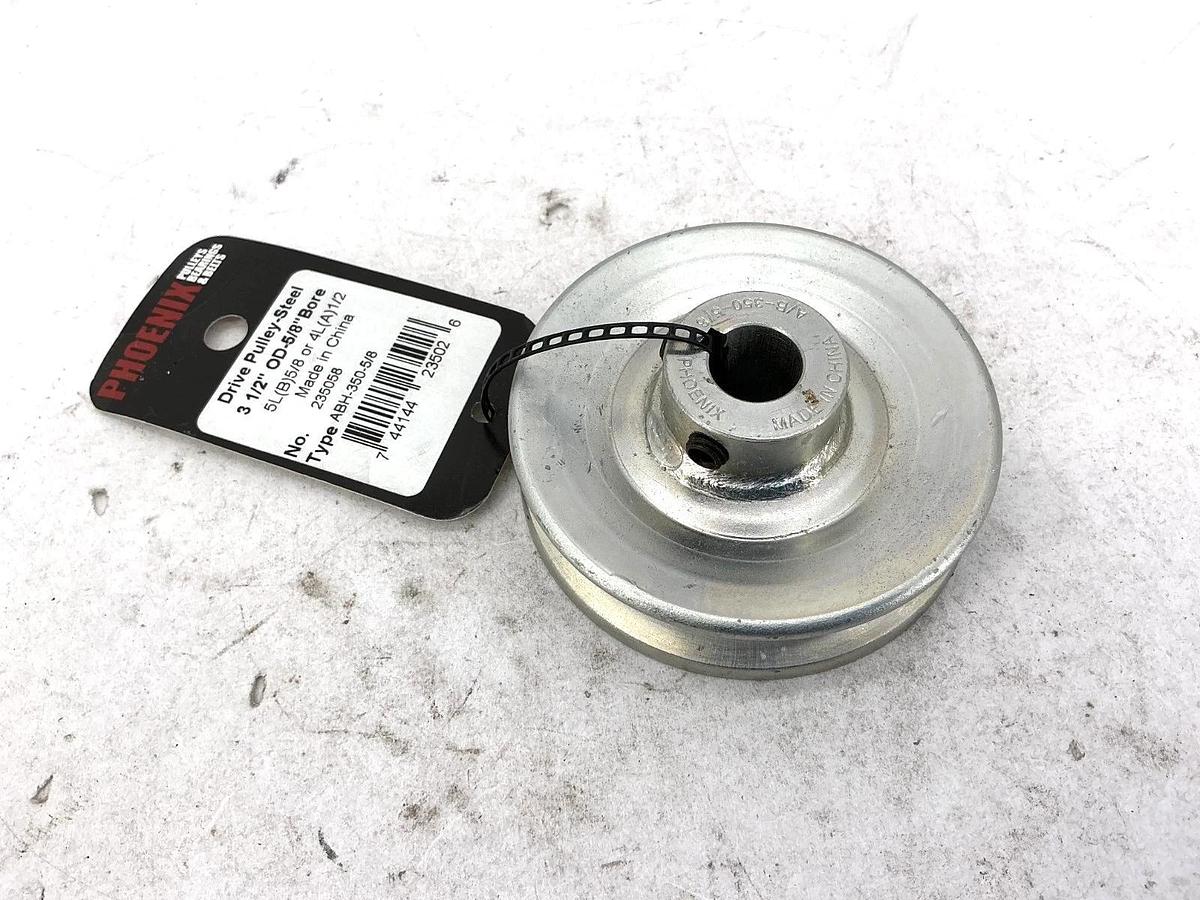 New Phoenix 235058 Drive Pulley-Steel 3-1/2" OD-5/8" 5L(B)5/8 or 4L(A)1/2