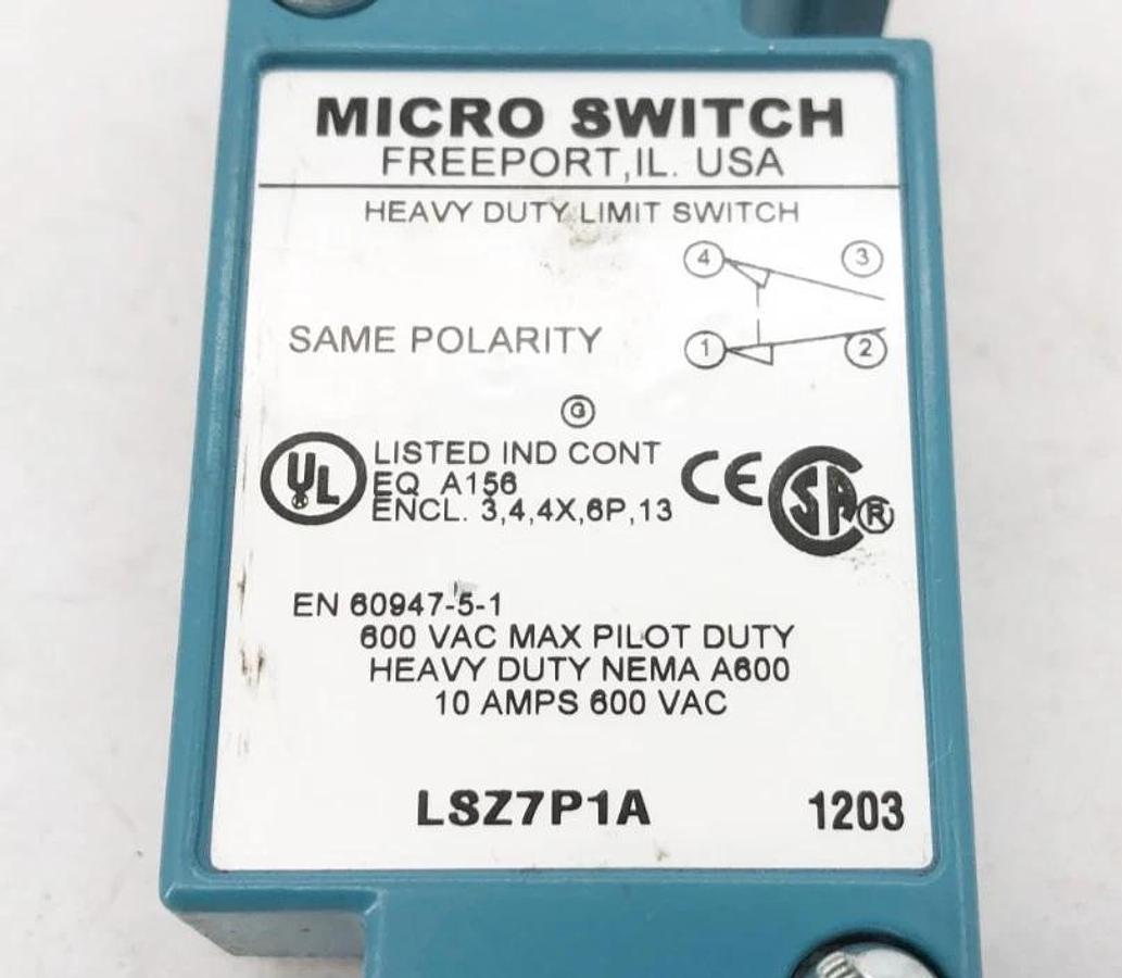 New Honeywell Microswitch LSZ7P1A Heavy Duty Limit Switch 600VAC 10A