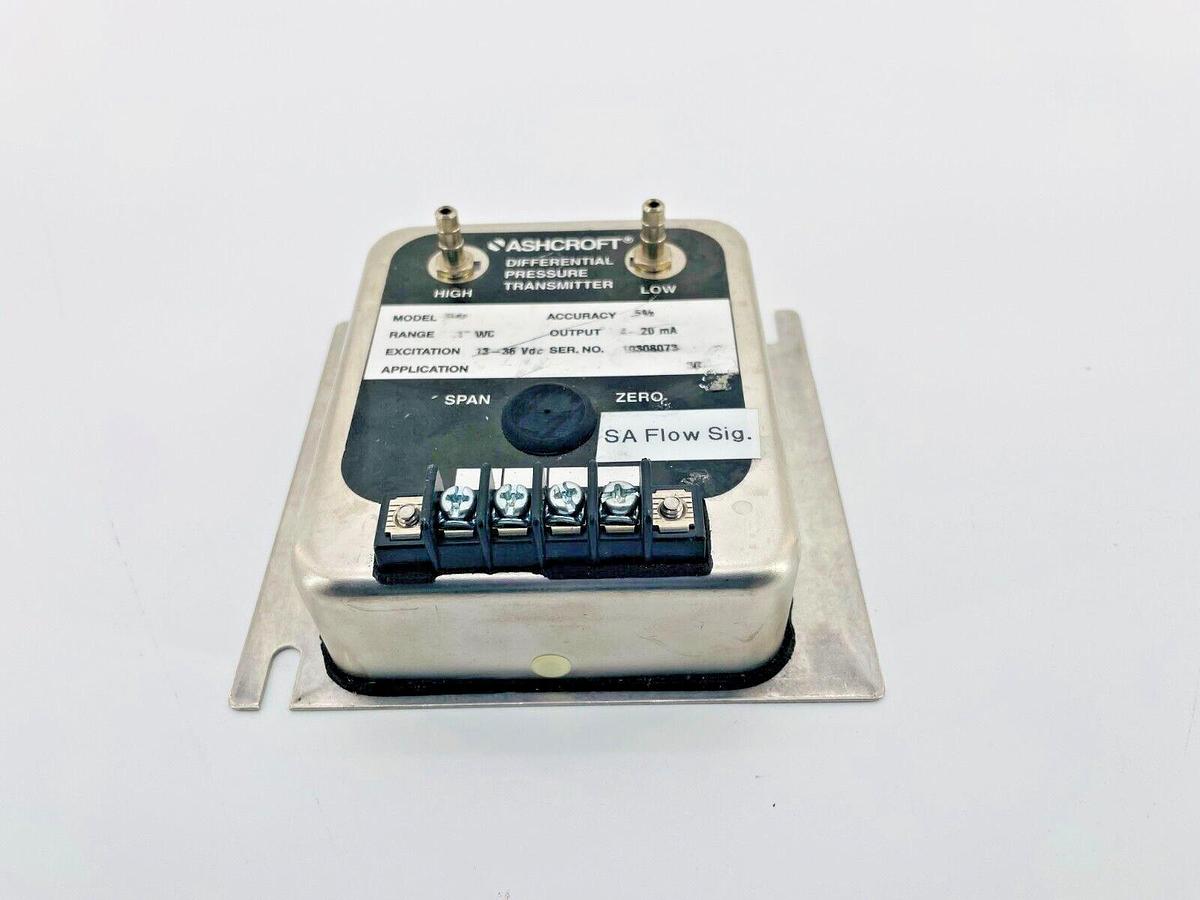 Used Ashcroft XLDP Differential Pressure Transmitter .5% .1" WC 4-20mA 13-36Vdc