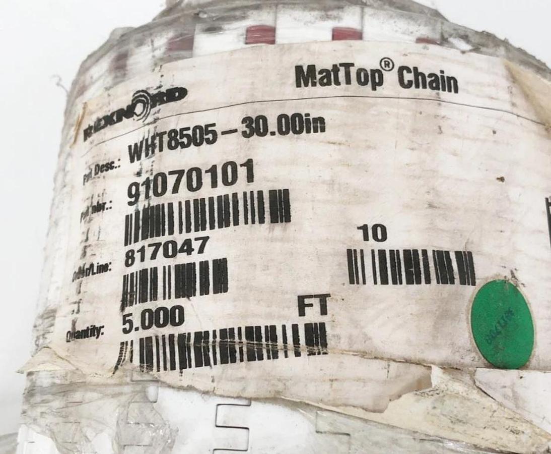 New Rexnord WHT8505-30IN MatTop Chain 5 FT. 91070101 - No Box
