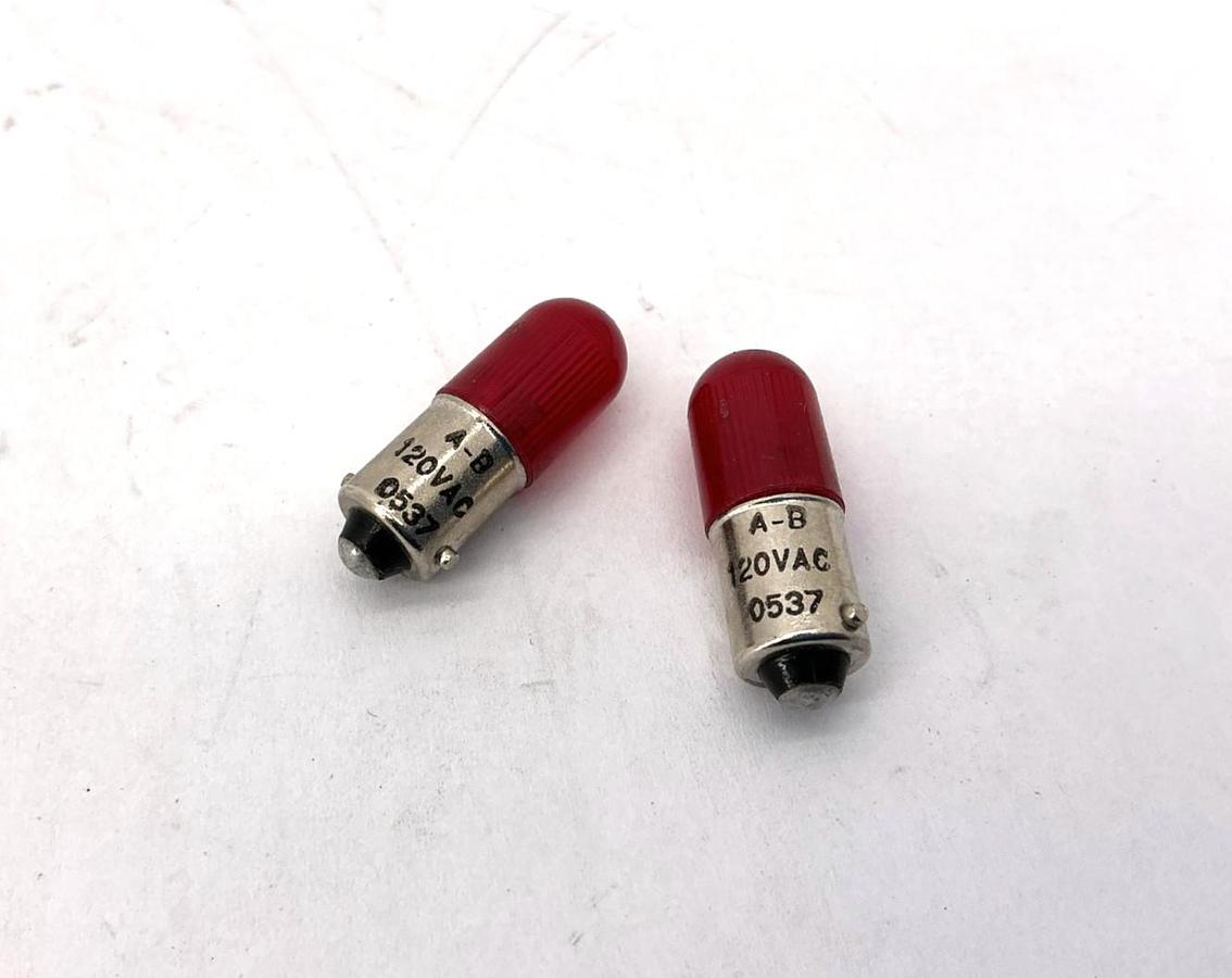 Lot of 2 New Allen Bradley 800T-N320R Replacement LED Pilot Light Red 120VAC
