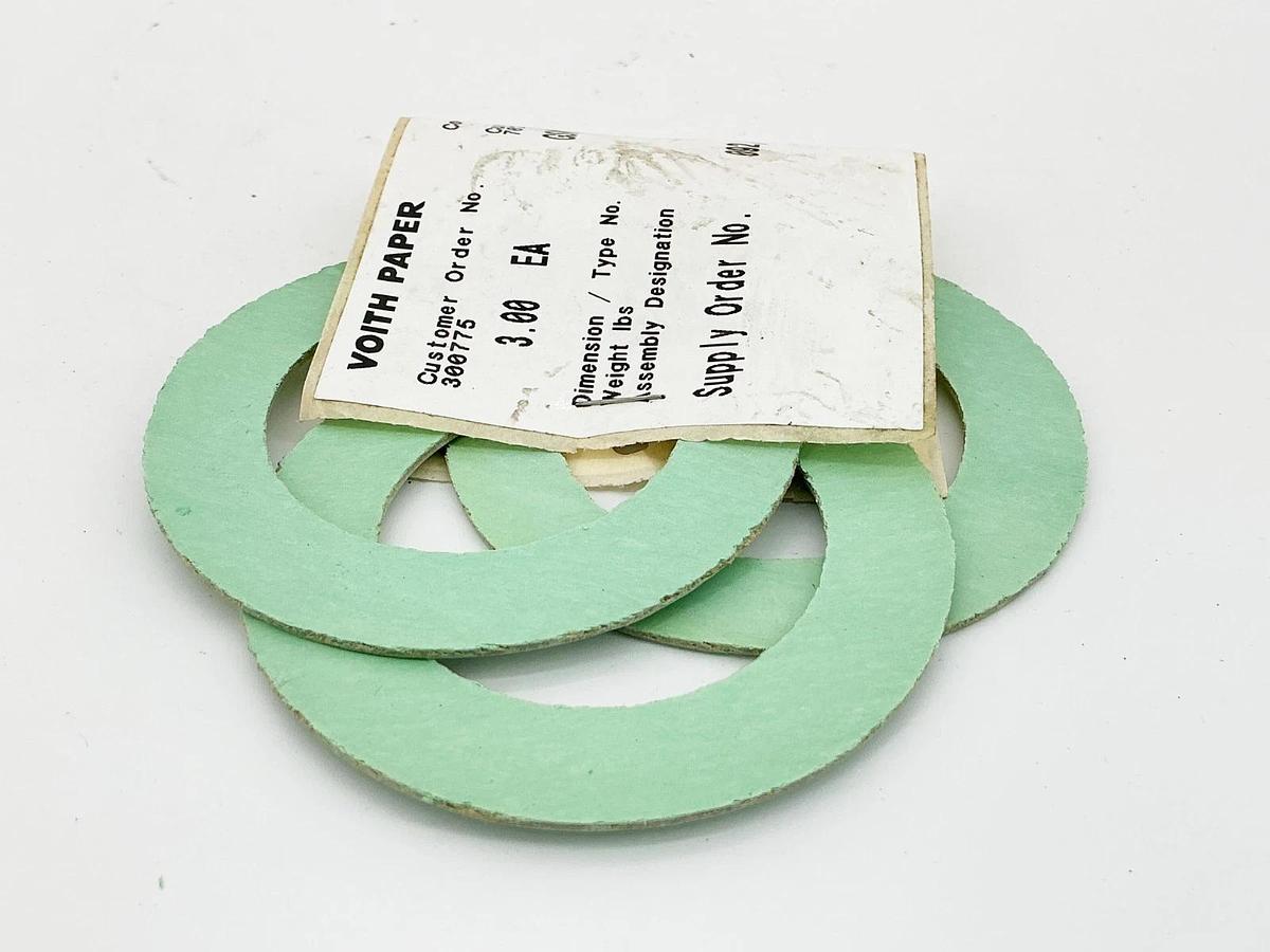 New Lot of 3 Voith Paper 155101 Gasket GSKT 02.161DX 03.30ODX 0.06 TK