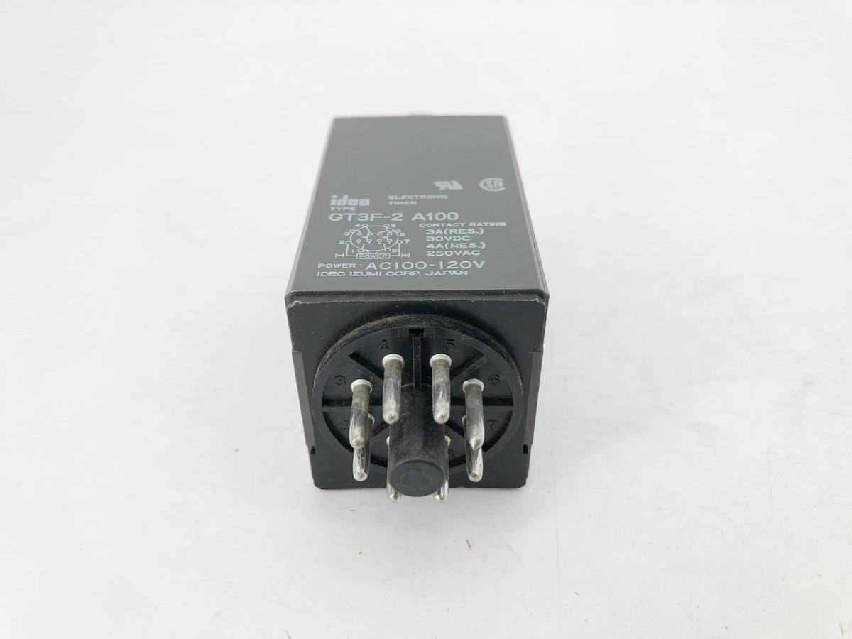Used Lot of 2 IDEC GT3F-2 A100 Timer Relays 120V 3A-30VDC 4A 250VAC