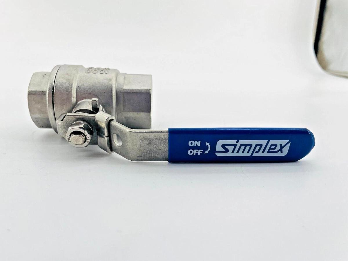 New Simplex 1000 WOG Stainless Ball Valve 1in