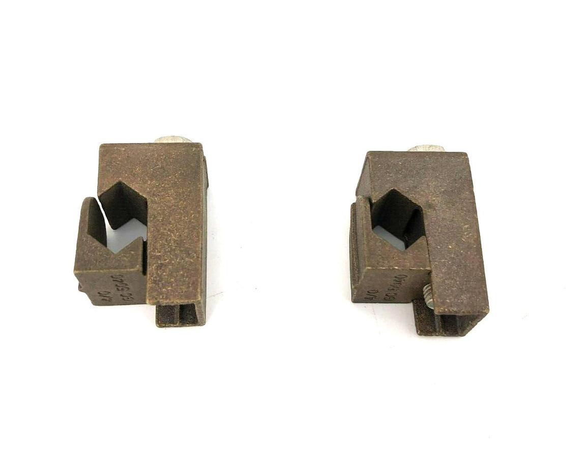 Lot of 2 New Fargo GC5040 Copper Grounding Clamps, #1 Sol. - 4/0 Str.