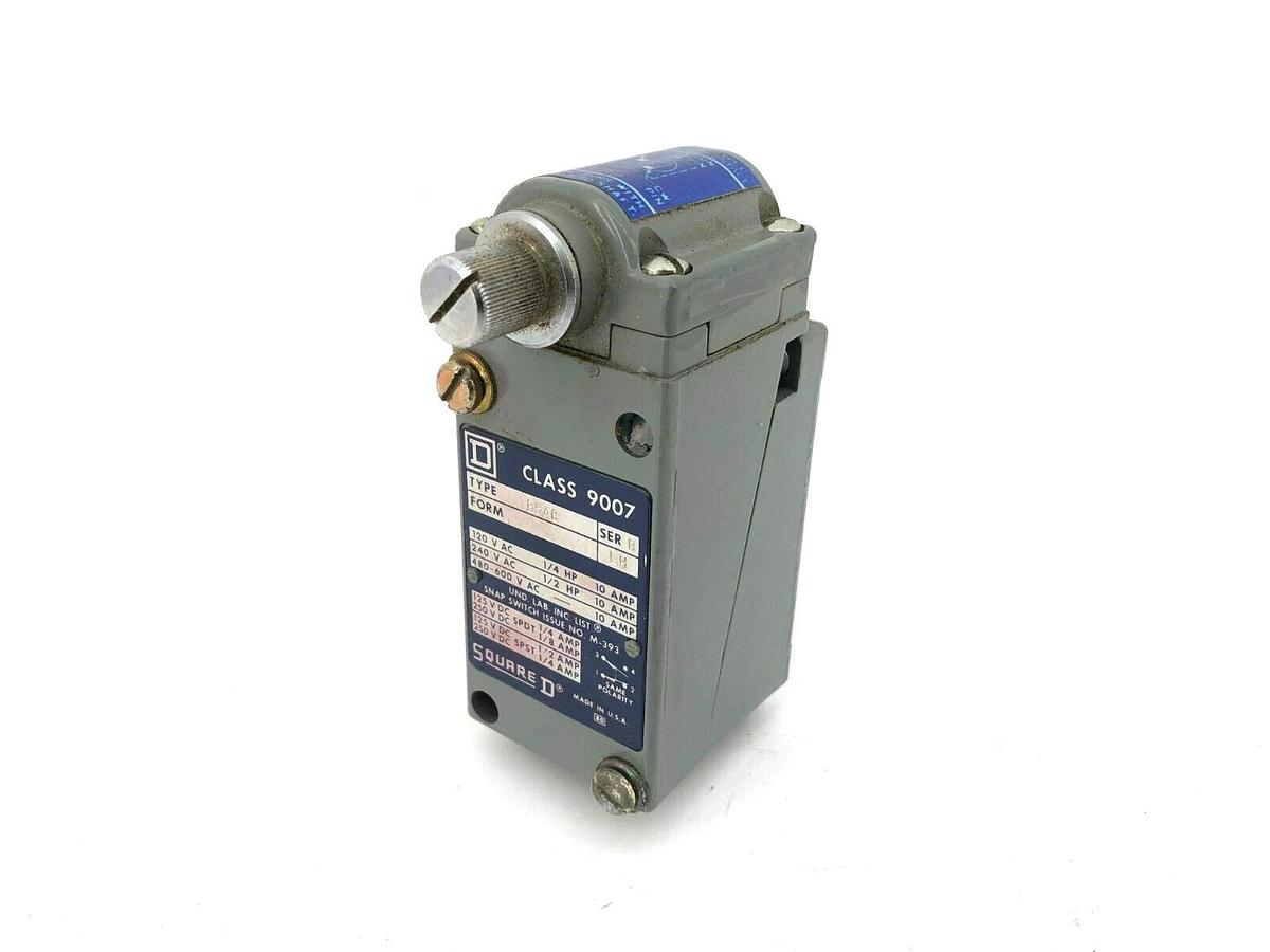 New Square D 9007-B54C Ser. B Limit Switch Form LH 120/240/480-600VAC 10A
