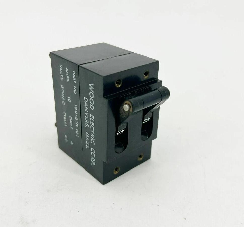 Used Wood Electric 190-210-101 Circuit Breaker 10A 250VAC