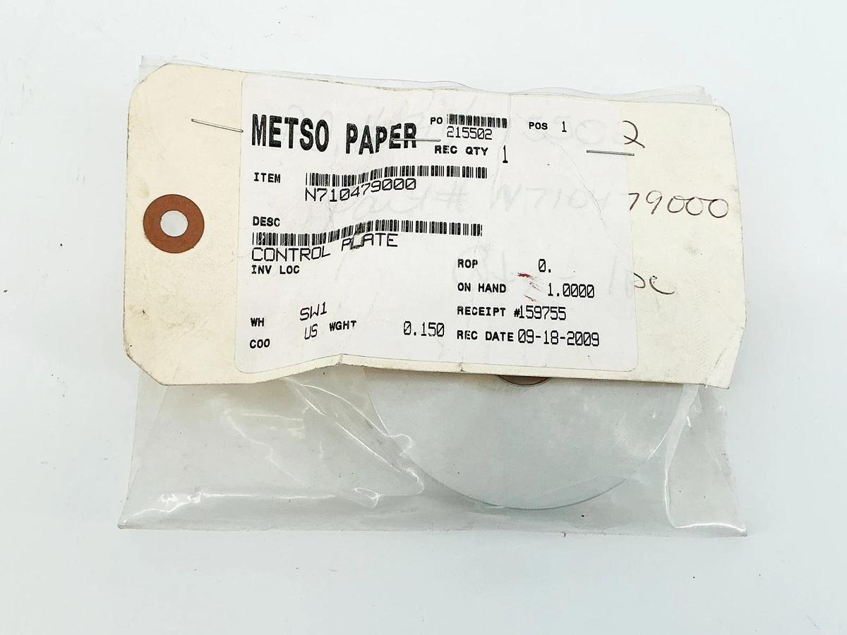 New Metso Paper N710479000 Control Plate