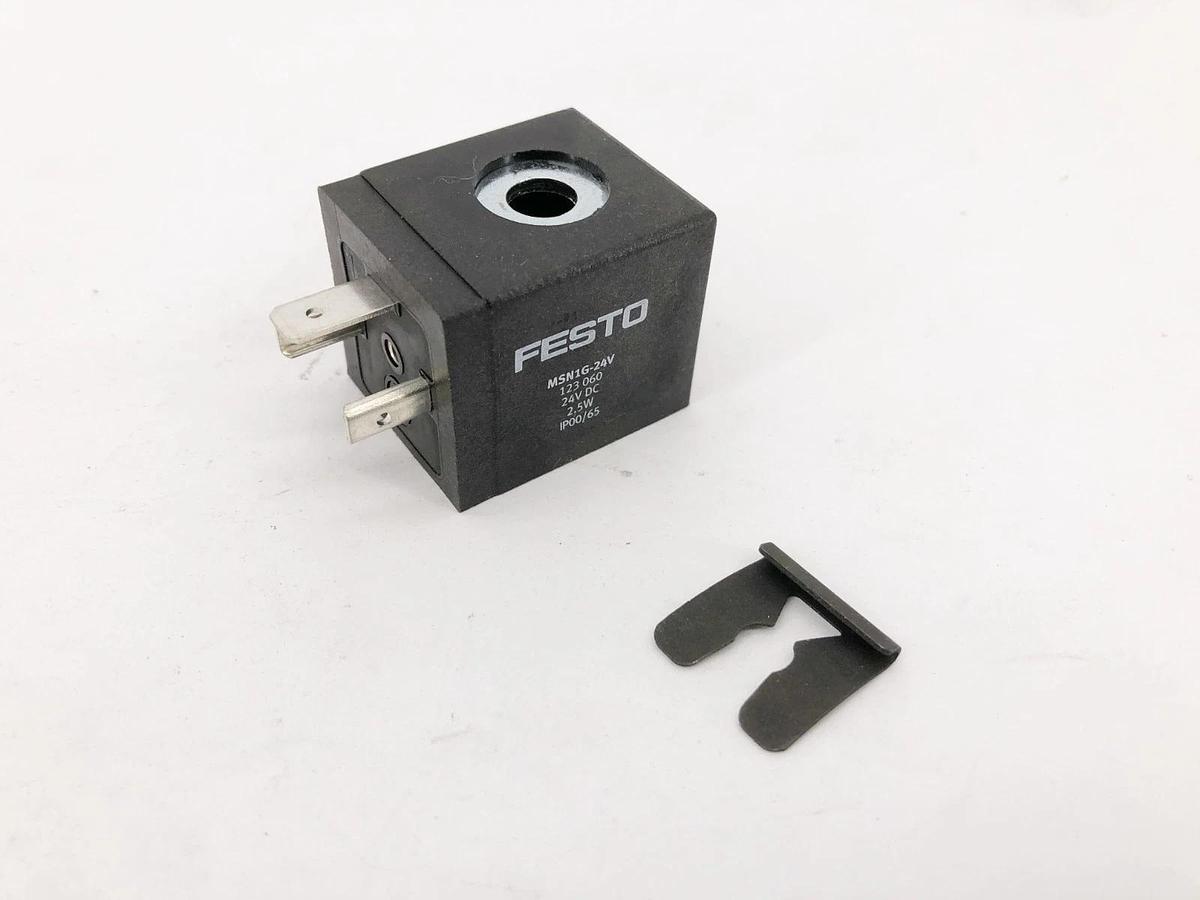 Lot of 4 New Festo MSN1G-24V Solenoid Coils 24VDC 2.5W 123060 - No Box