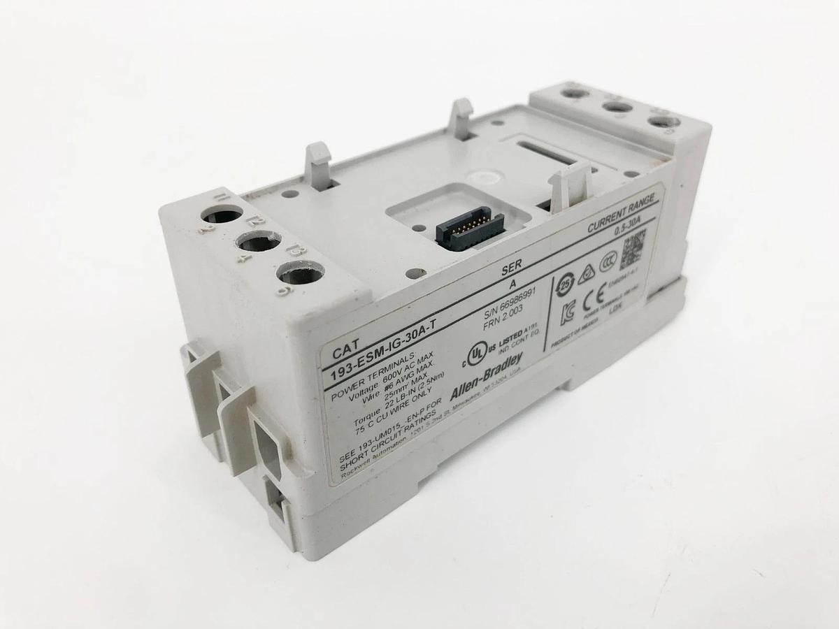 New Allen Bradley 193-ESM-IG-30A-T Ser. A Sensing Module 0.5-30A 600VAC - No Box