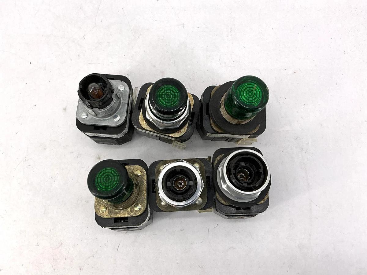 Used Lot of 6 Assorted Allen Bradley 800T-PB16 Ser B & Ser T Illuminated Pushbuttons