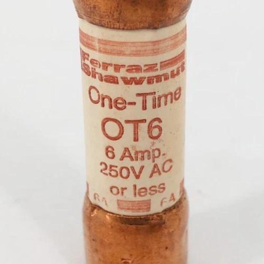 Box of 10 New Mersen OT6 One-Time Fuses 250V 6A H216230