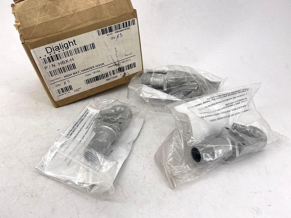 Lot of 3 New Dialight HBX-H High Bay, Hanger Hook Mounting Hanger Hook