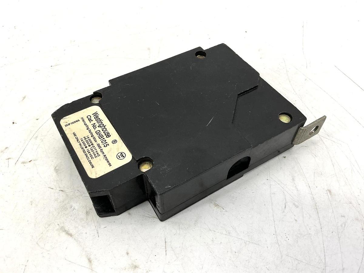 Used Westinghouse GHB1015 Circuit Breaker Type GHB 1-Pole 15A 277VAC
