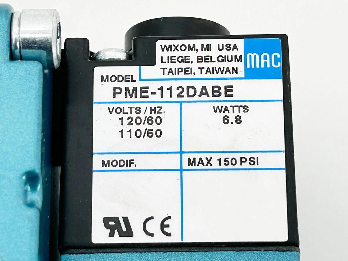 New MAC Valves 6511B-000-PM-112DA Solenoid Valve 6500 Series 120Vac 50/60Hz