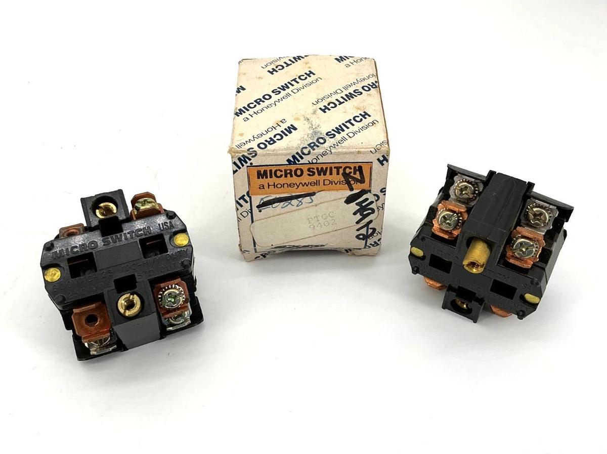 Used Lot of 2 Honeywell Micro Switch PTCC Contact Block 2NC 2NO 600VAC