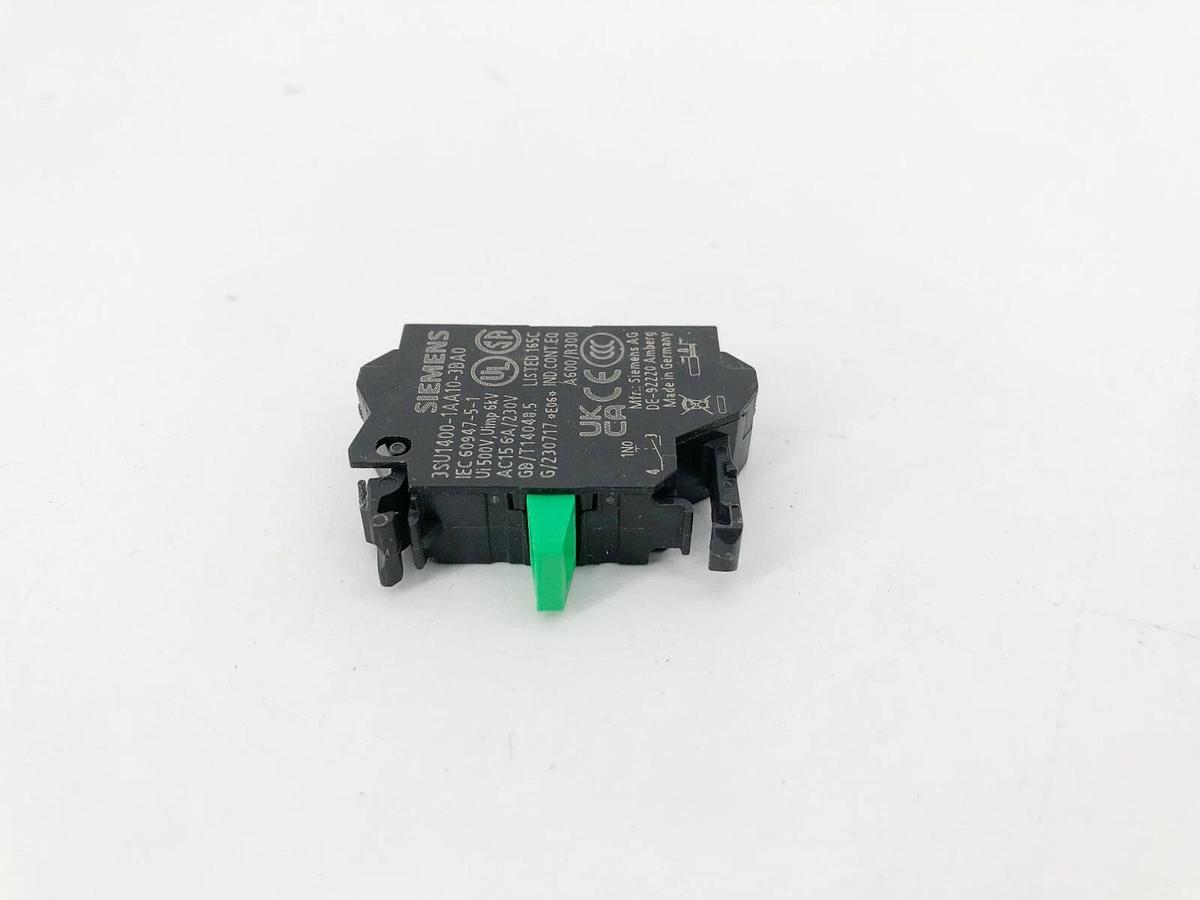 Lot of 3 New Siemens 3SU1400-1AA10-3BA0 Contact Blocks - No Box