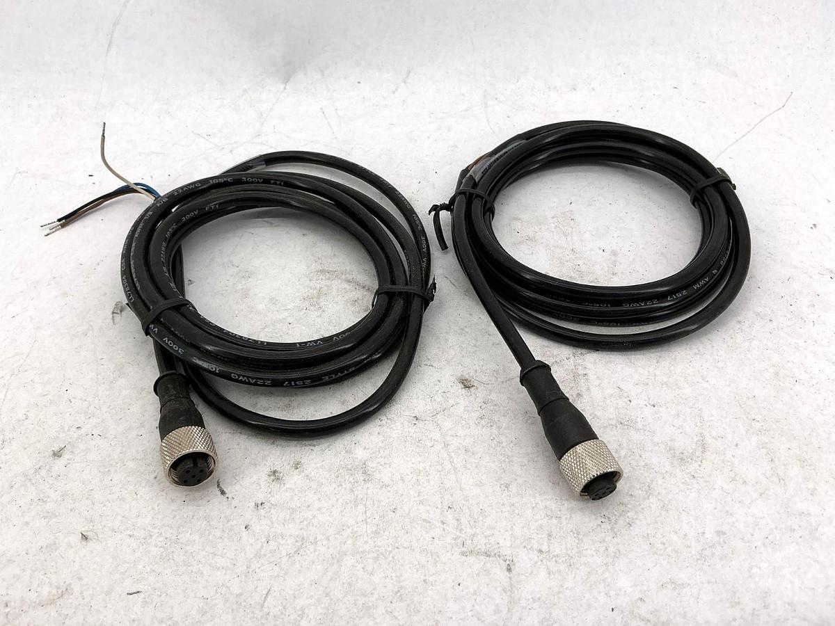 Lot of 2 New Banner Engineering MQDC-406 Cable Cordset 4-Wire Female 45136