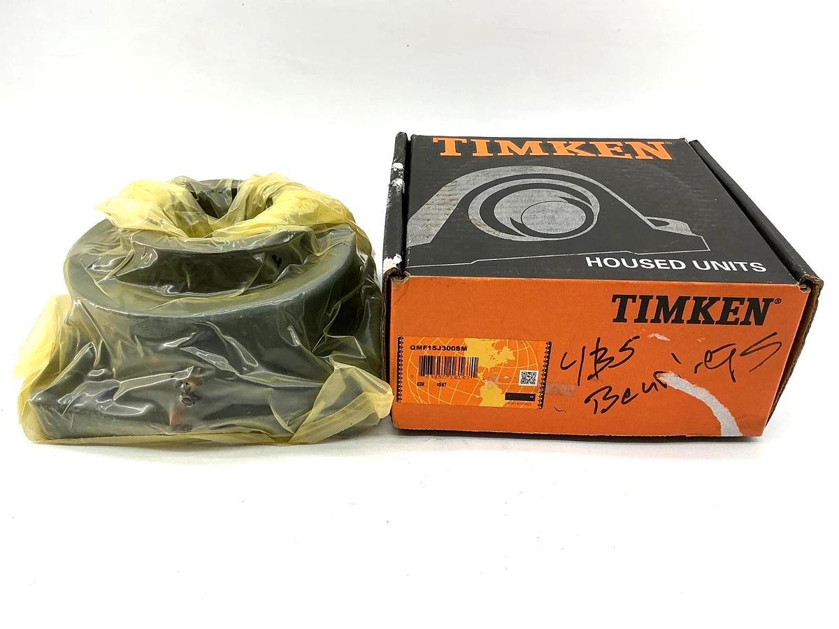 New Timken QMF15J300SM Roller Bearing 4-Bolt Flange Unit 3" ID Eccentric Collar