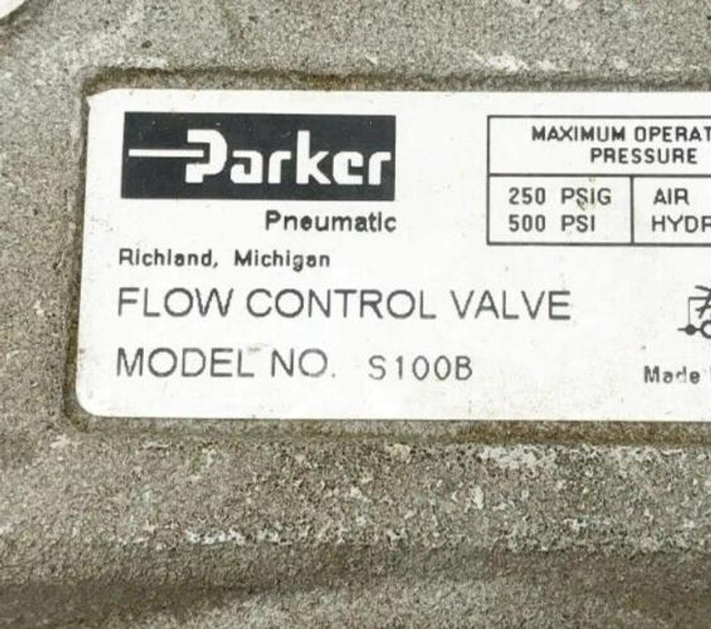 New Parker S100B Flow Control Valve 1" 250 PSI