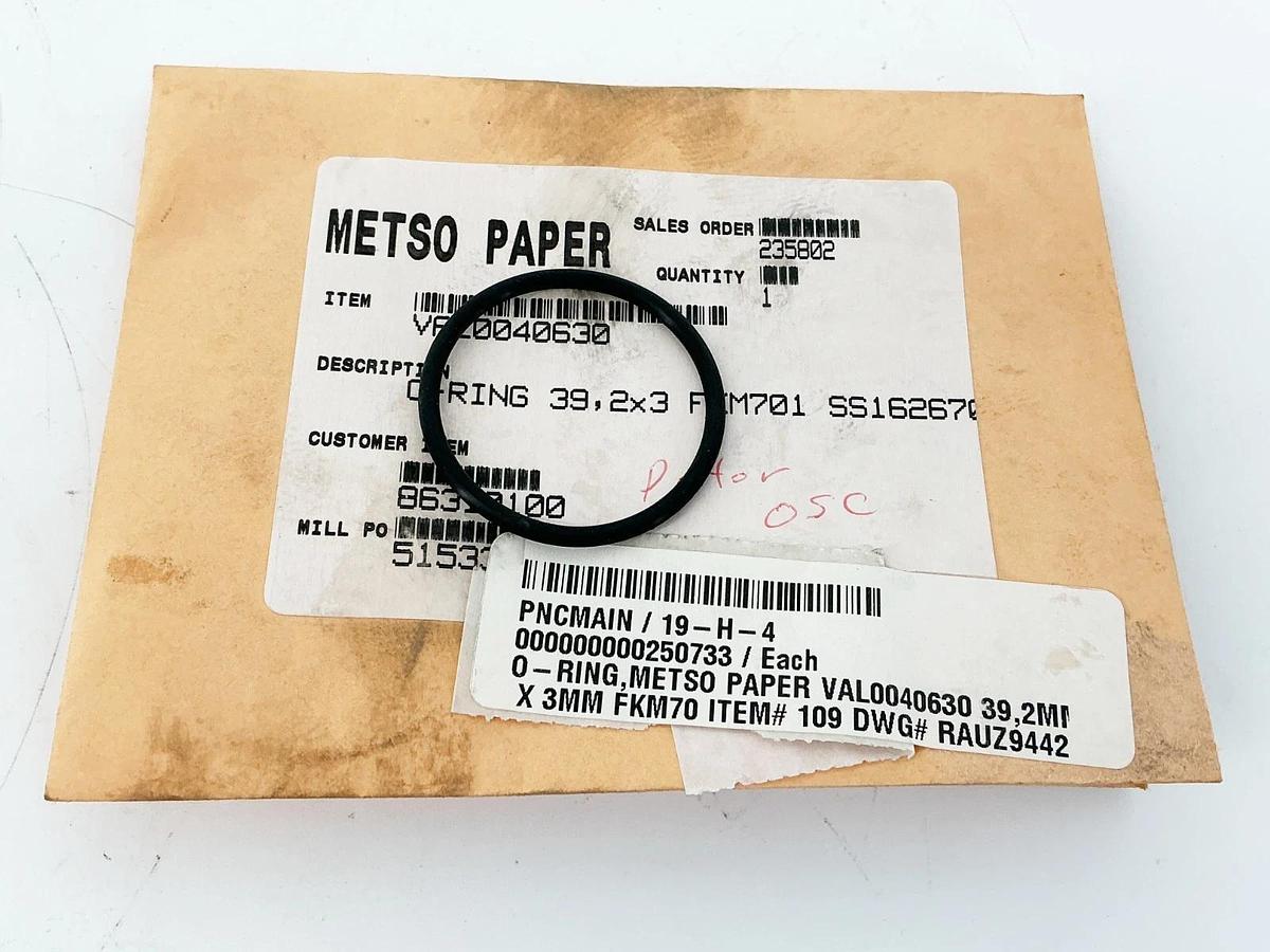 New Metso Paper VAL0040630 O-Ring 39,2X3 FKM701 SS162670