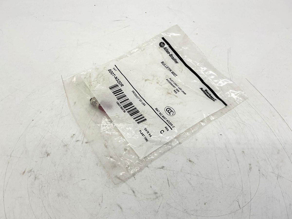 New Allen Bradley 800T-N320R Ser C Pilot Light Accessory LED Light Bulb 120V Red
