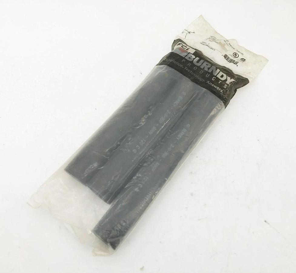 Lot of 3 New Burndy HSB150H12PF3 Heat Shrink Tubes 1.5" Dia. 12" Length 2/0-350