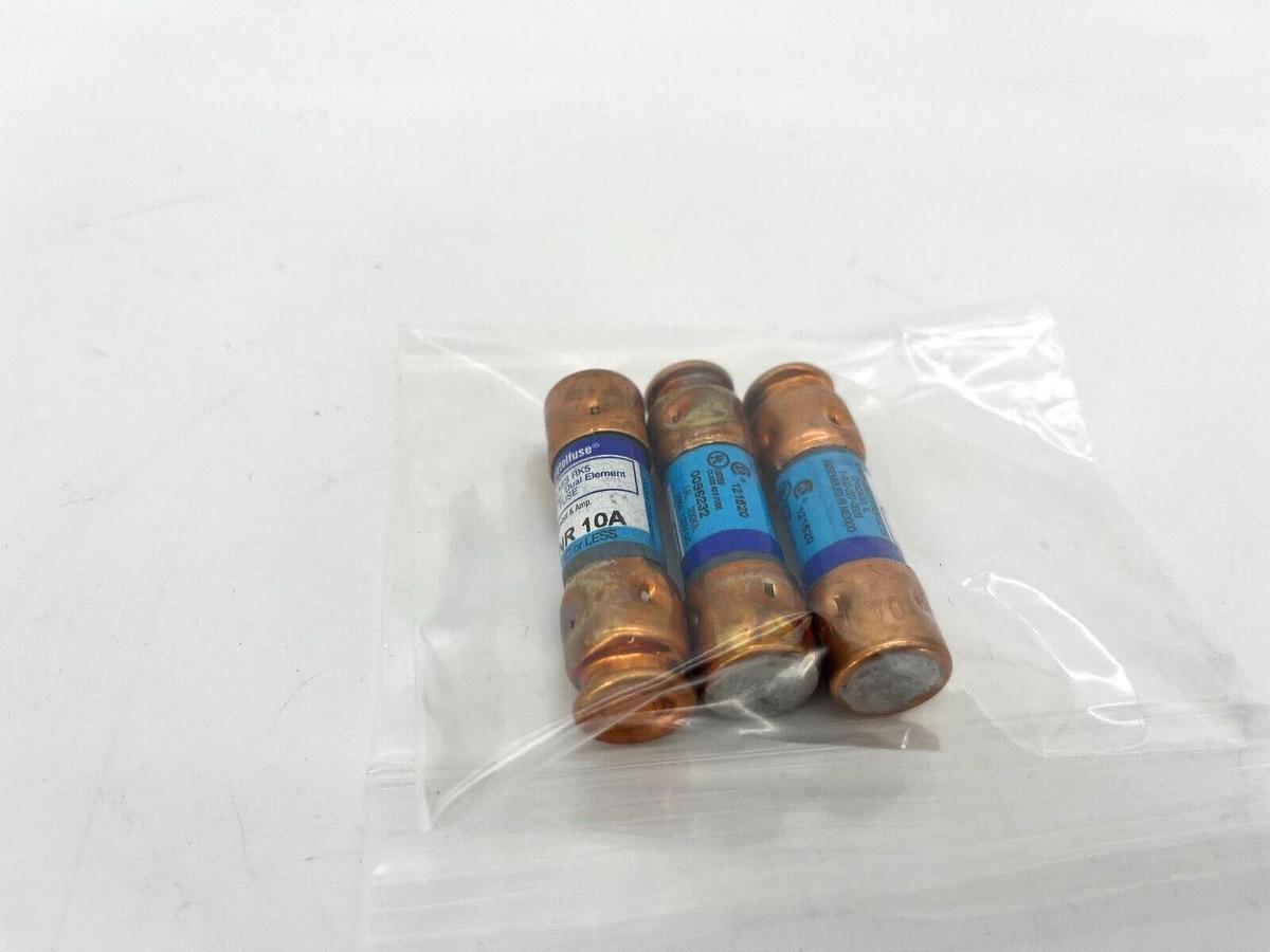 Lot of 3 New Littelfuse FLNR10A Class RK5 Fuses 10A 250VAC FLNR010