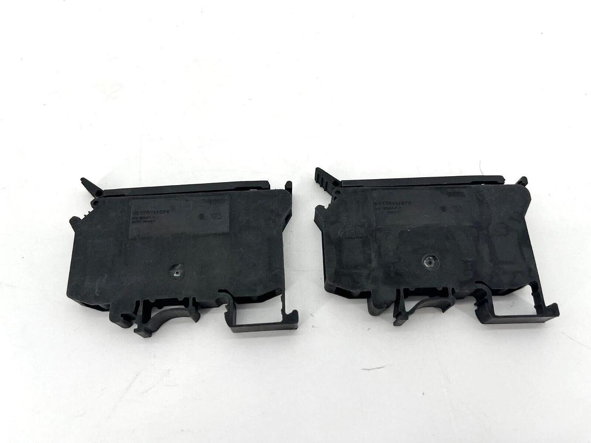 Lot of 2 New Schneider Electric NSYTRV42SF6 Terminal Blocks 10A 600A