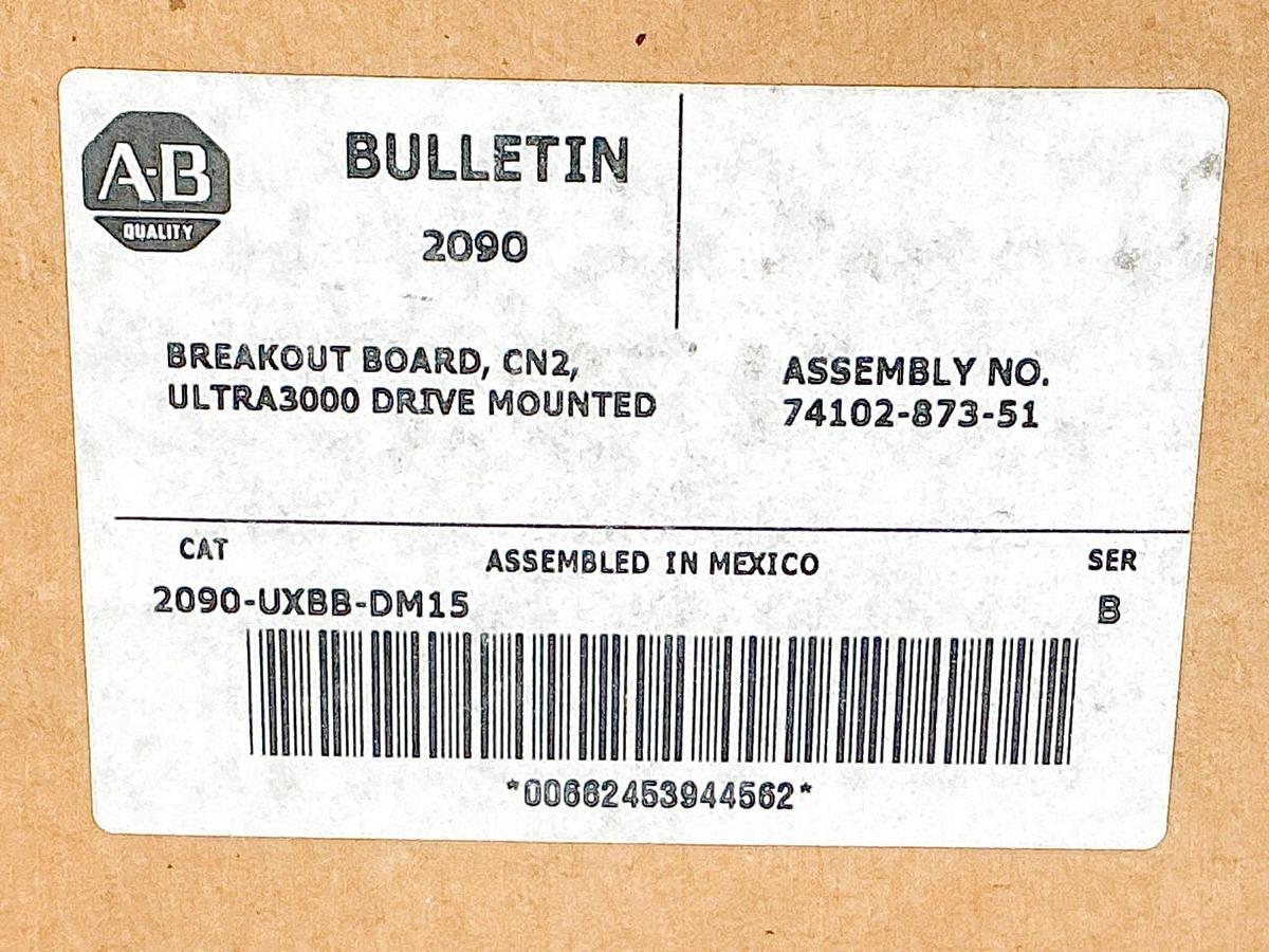 New Allen Bradley 2090-UXBB-DM15 Breakout Board CN2 Ultra3000 Drive Ser.B