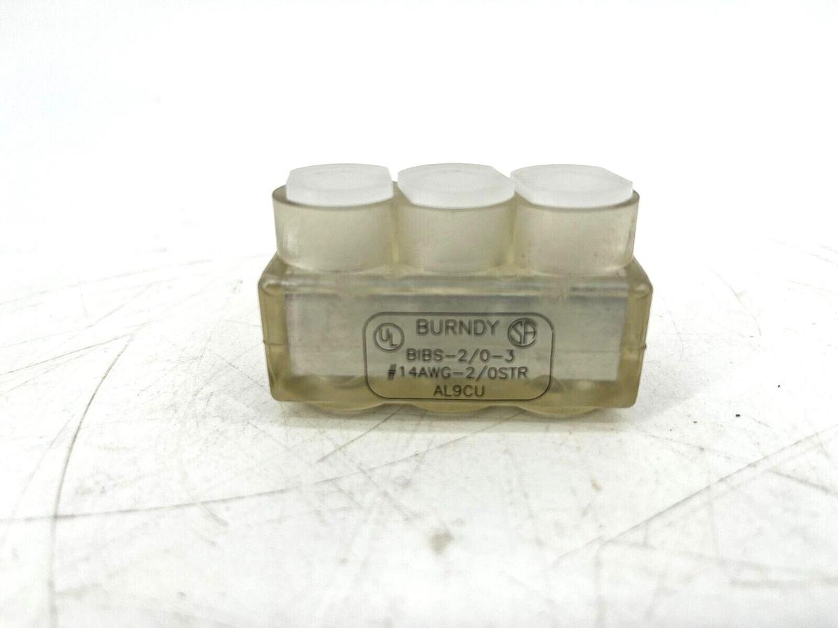 New Burndy BIBS-2/0-3 Multi-Tap Connector Single Sided 3-Conductor