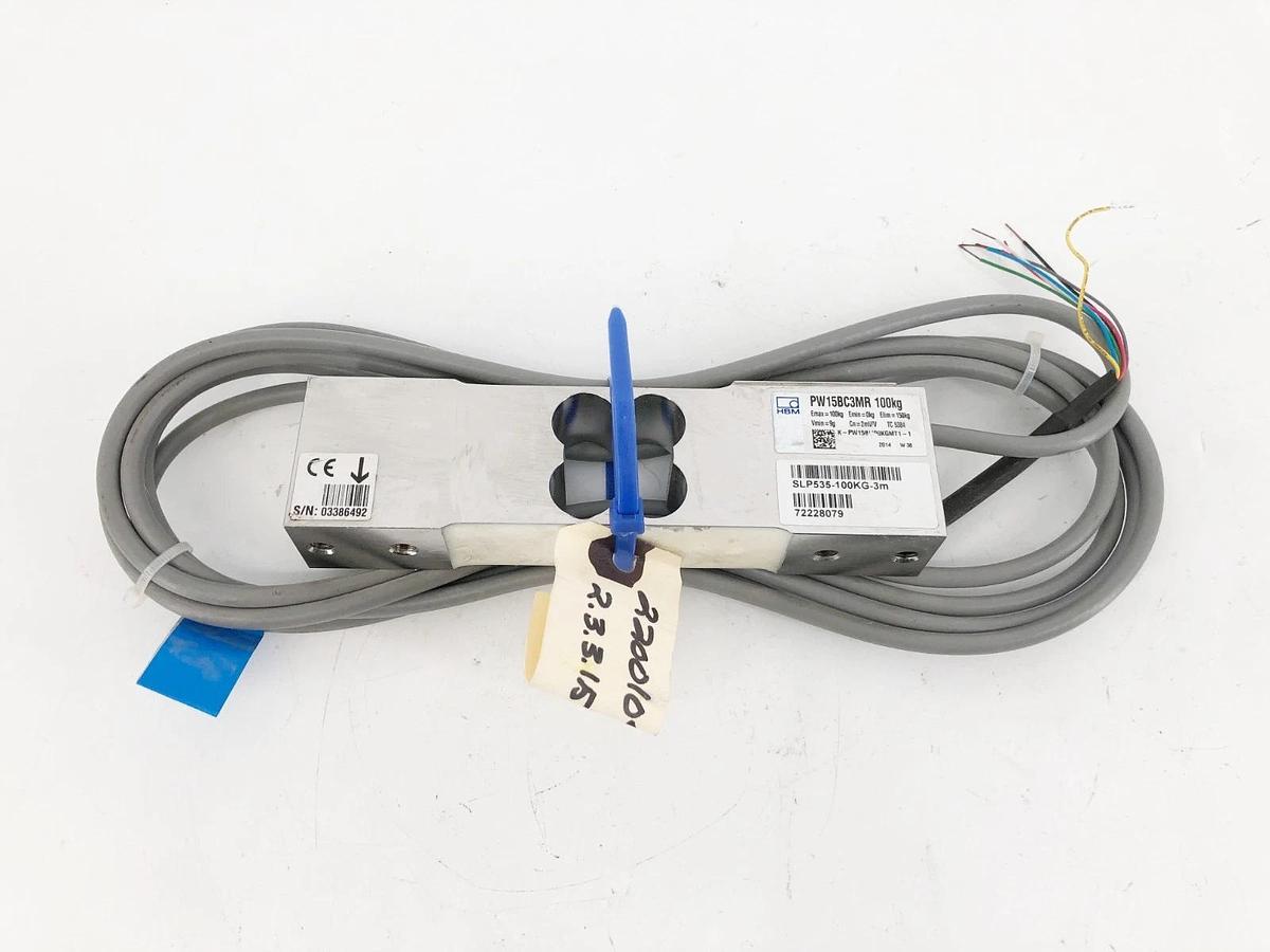New HBM PW15BC3MR 100kg Load Cell SLP535-100KG-3m - No Box
