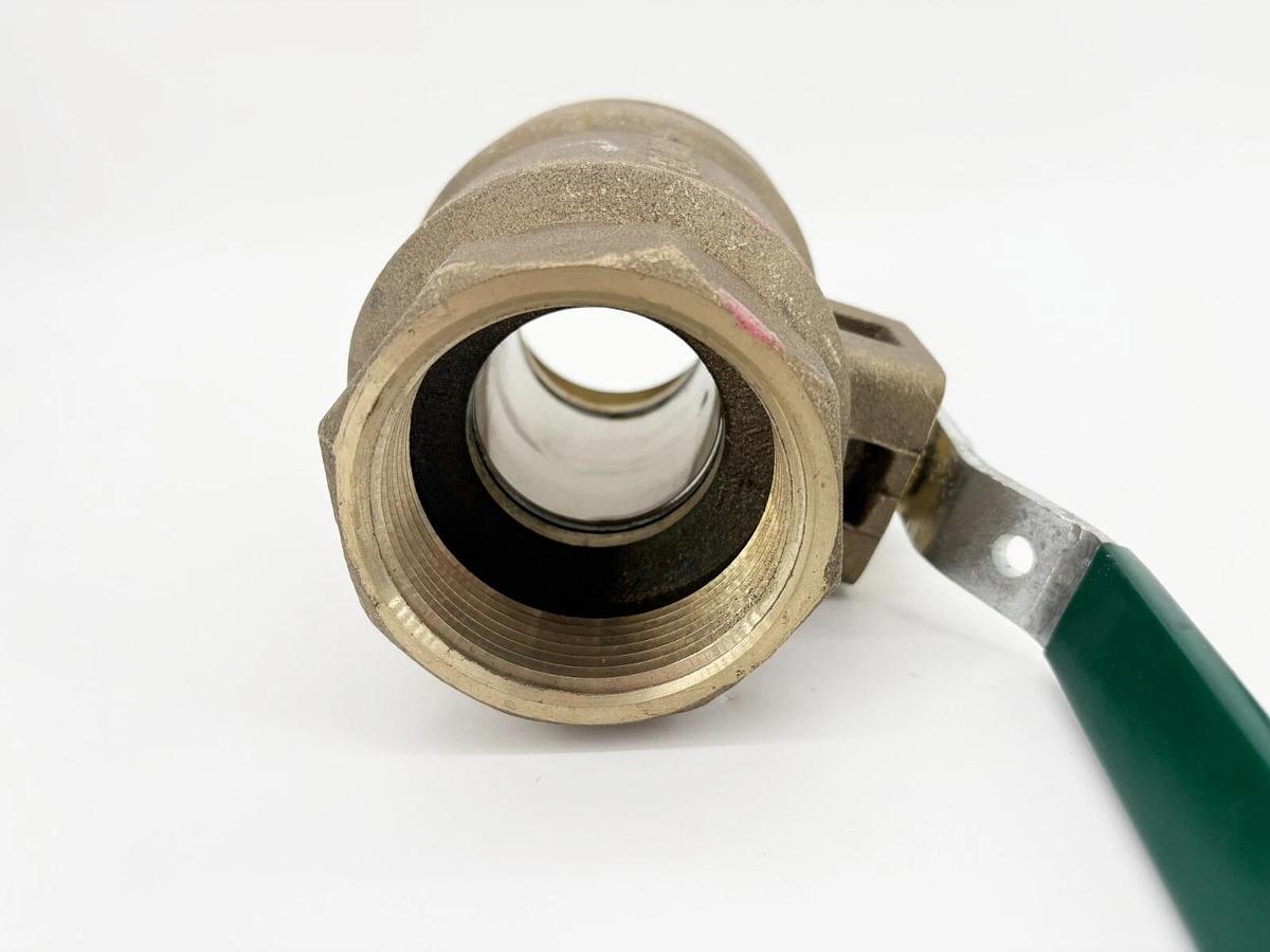 New Watts 2-1/2" Brass Threaded Ball Valve Standard Port 2-Piece 400WOG