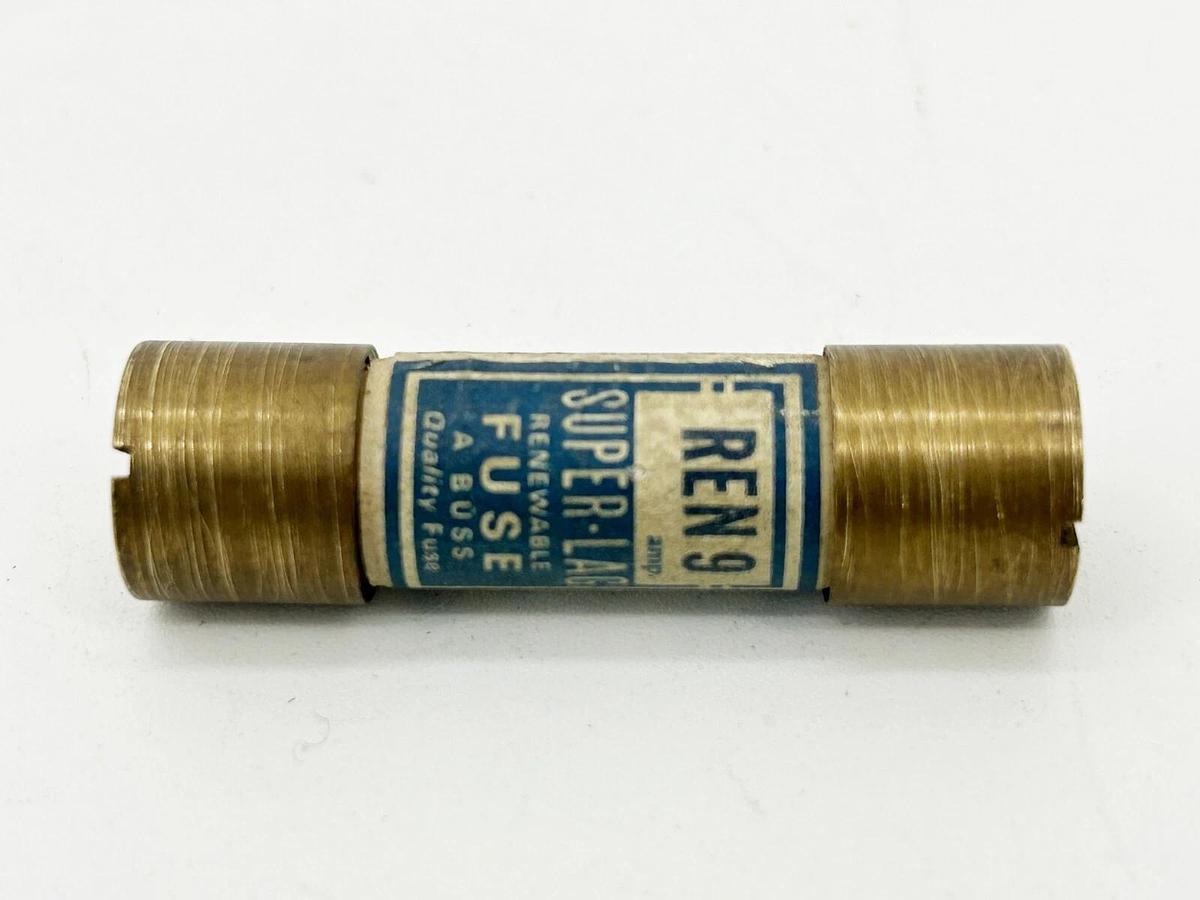 New Lot of 2 Bussmann REN-9 Super-Lag Renewable Fuse 9A 250V