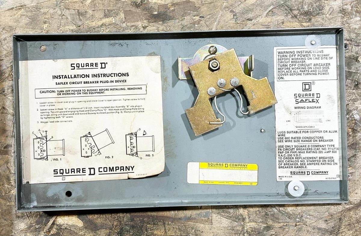 Used Square D SD-75770 Busway Circuit Breaker Plug In Unit