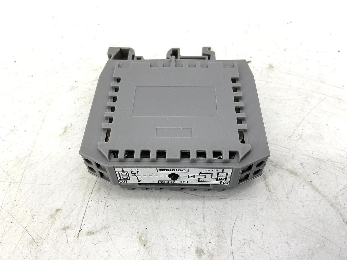 New ABB Entrelec 010-067-27 Relay Control Module Green LED 115V 010-067.27